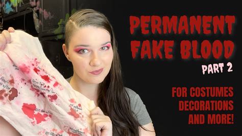 permanent fake blood for clothes diy|homemade fake blood.